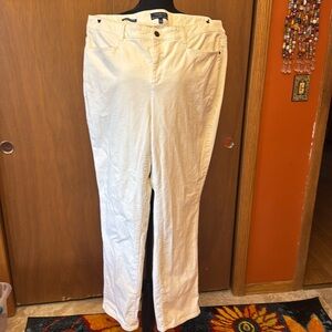 2024 cream corduroys. Talbots. 16 wide, straight leg